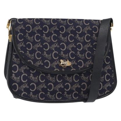 Celine C Sulky Shoulder bag Canvas, NAVY, CANVAS, Shoulder bag