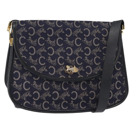 Celine C Sulky Shoulder bag Canvas, NAVY, CANVAS, Shoulder bag