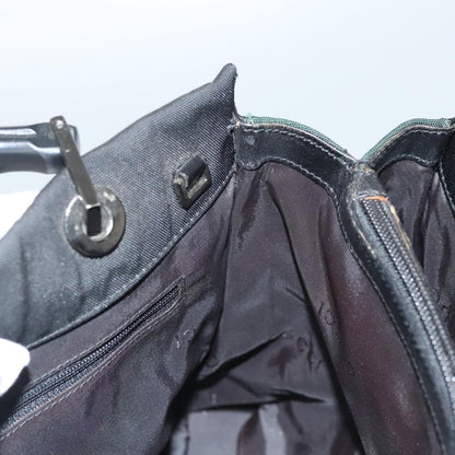 Gucci Vintage Bamboo Handle Tote Nylon, BLACK, NYLON, Tote bag