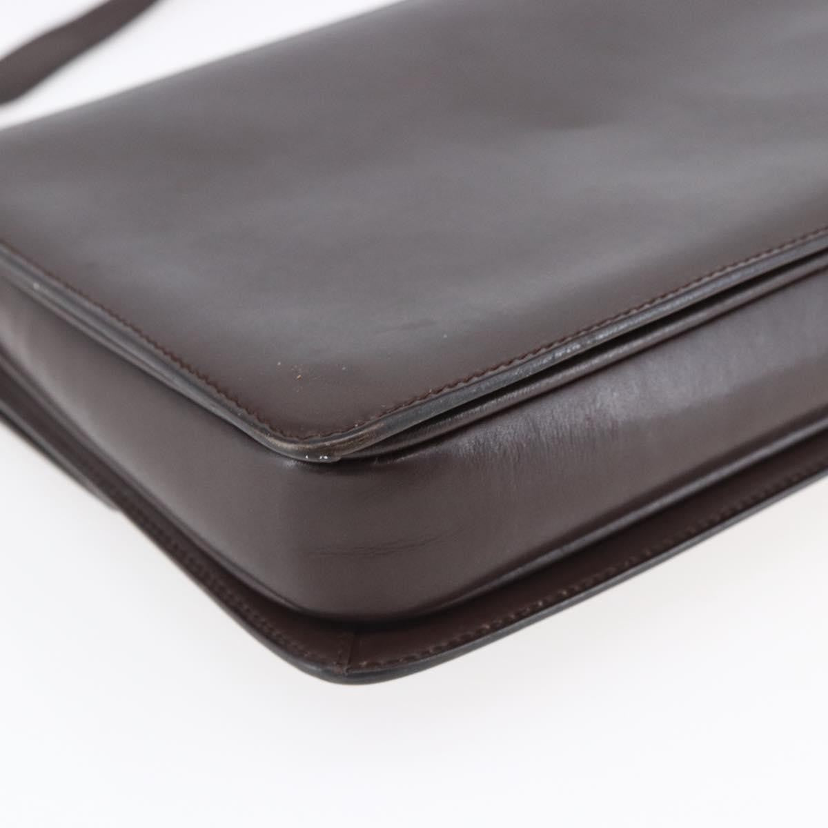 Gucci Vintage Shoulder Bag Leather, BROWN, LEATHER, Shoulder bag