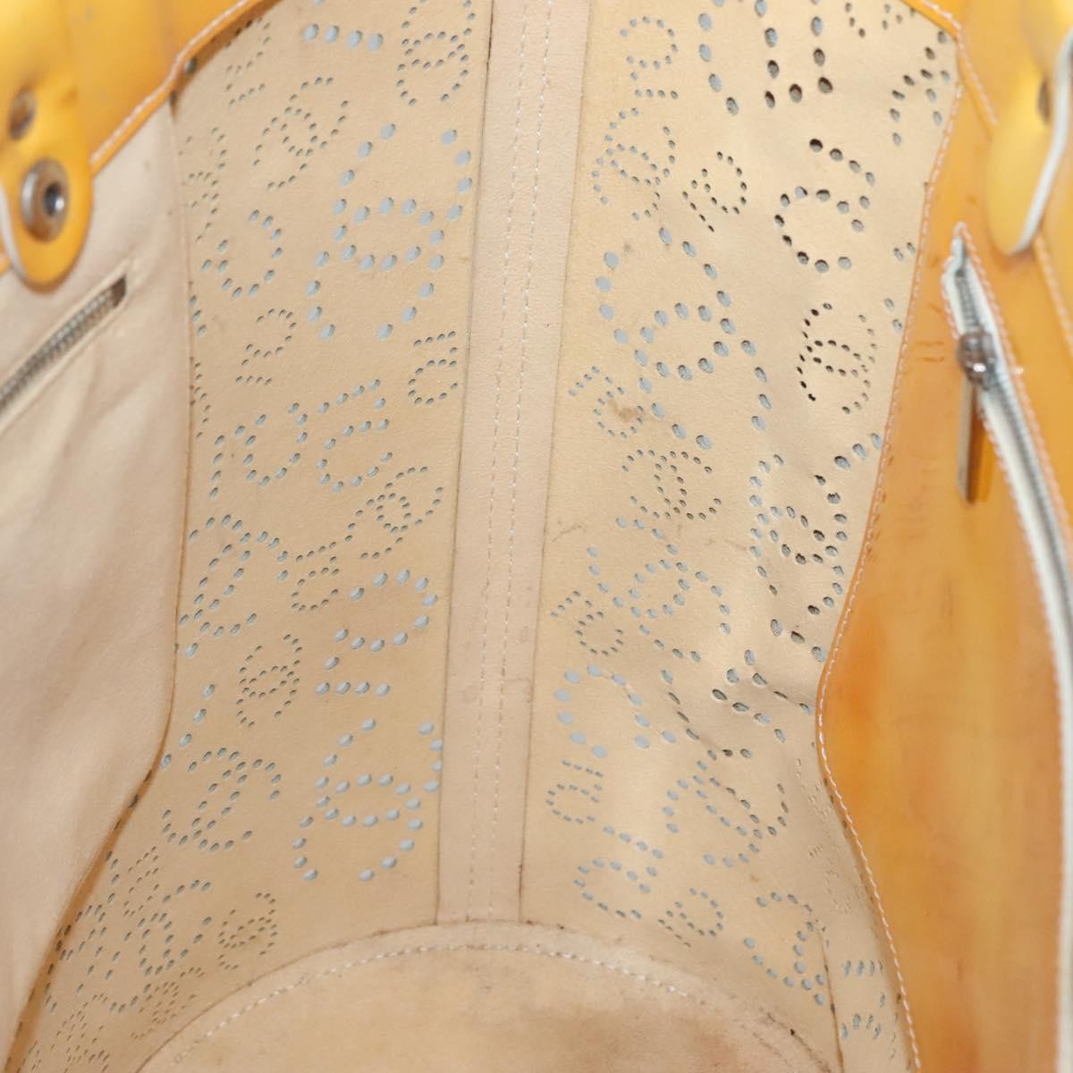 Chanel CC No.5 Shopping Tote Perforated Patent, YELLOW, PATENT_LEATHER, Tote bag