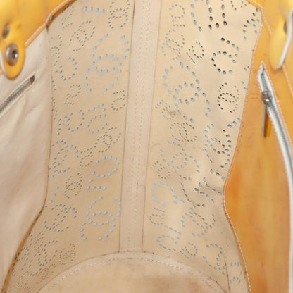 Chanel CC No.5 Shopping Tote Perforated Patent, YELLOW, PATENT_LEATHER, Tote bag