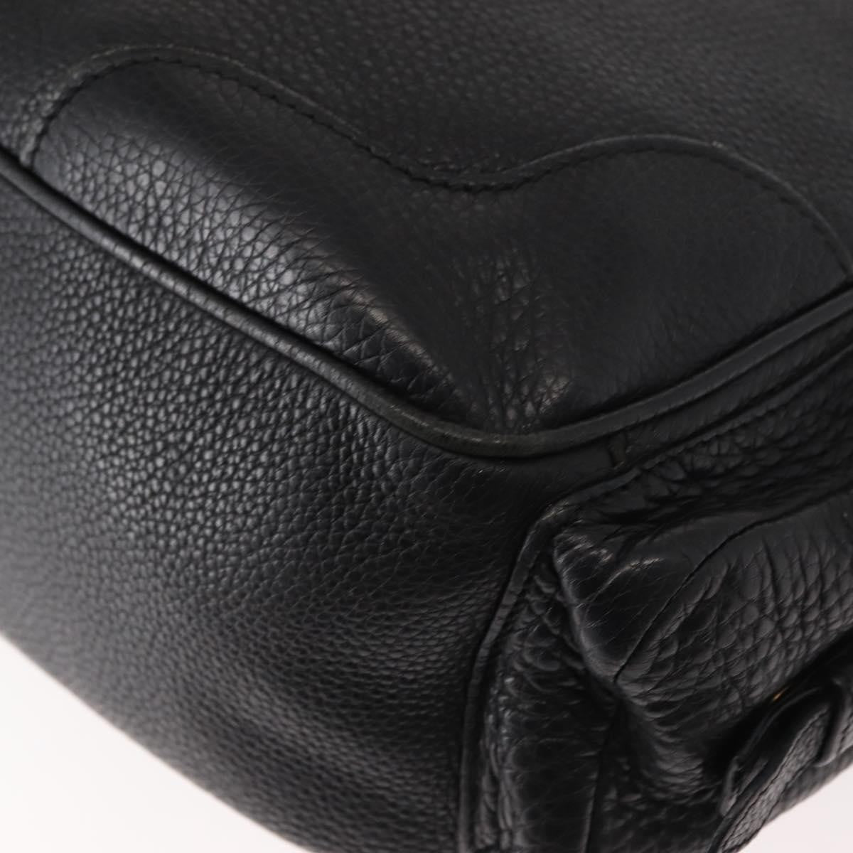 Prada Side Pocket Hobo Vitello Daino, BLACK, LEATHER, Shoulder bag