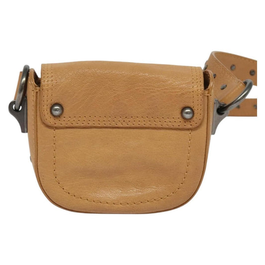 Celine Shoulder Bag Leather, BROWN, LEATHER, Shoulder bag