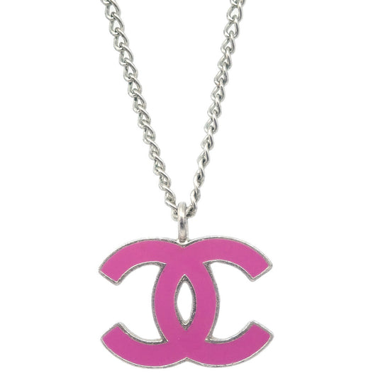 Chanel CC Pendant Necklace Metal, SILVER, SILVER_PLATED, Necklace