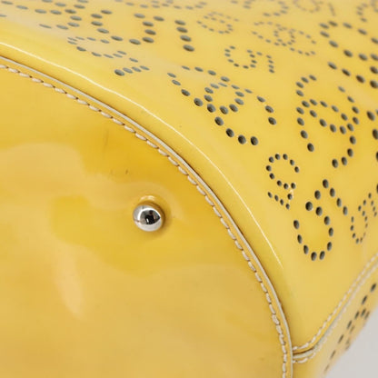 Chanel CC No.5 Shopping Tote Perforated Patent, YELLOW, PATENT_LEATHER, Tote bag