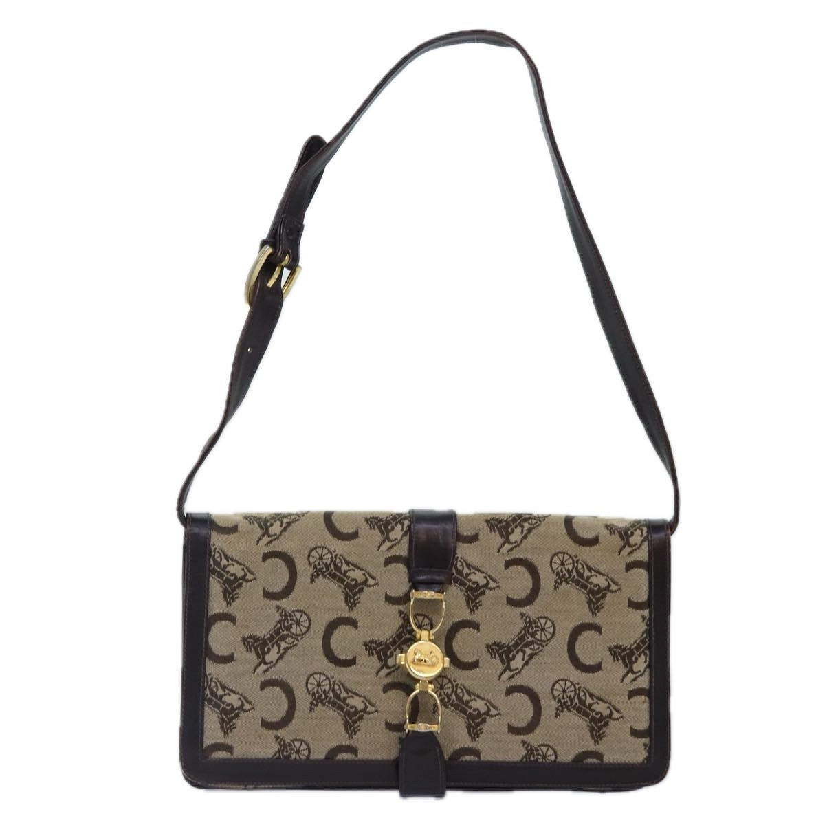 Celine Sulky Clutch Bag Canvas, BEIGE, CANVAS, Clutche & pouche