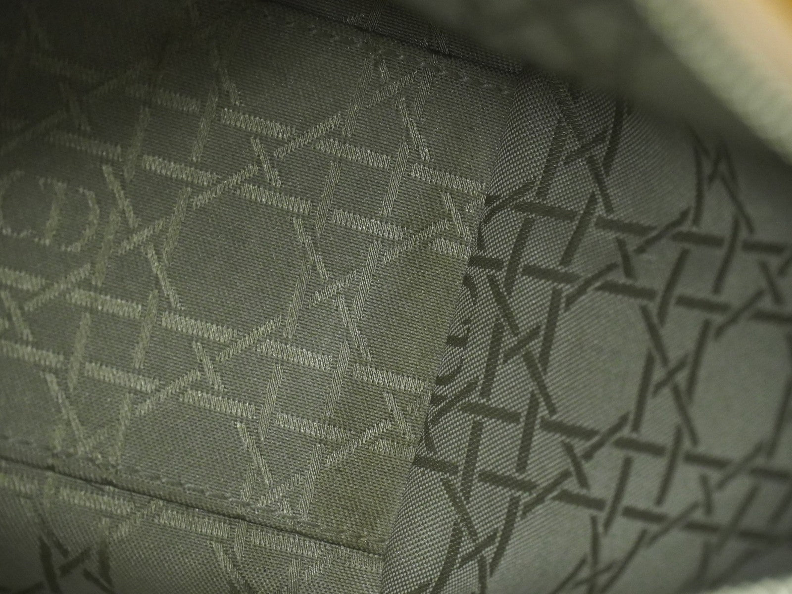 Christian Dior Vintage Lady Dior Bag Cannage Quilt Patent, BEIGE, PATENT_LEATHER, Handbag