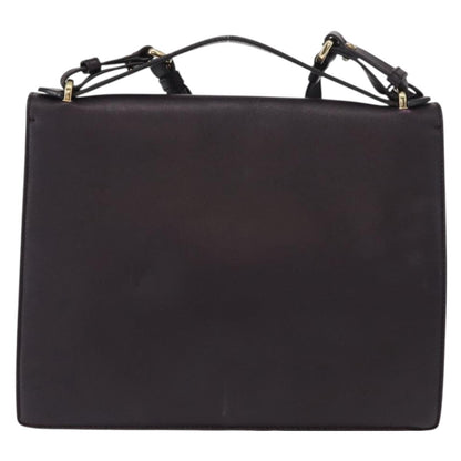 Salvatore Ferragamo Gancini Shoulder Bag Leather, PURPLE, LEATHER, Shoulder bag