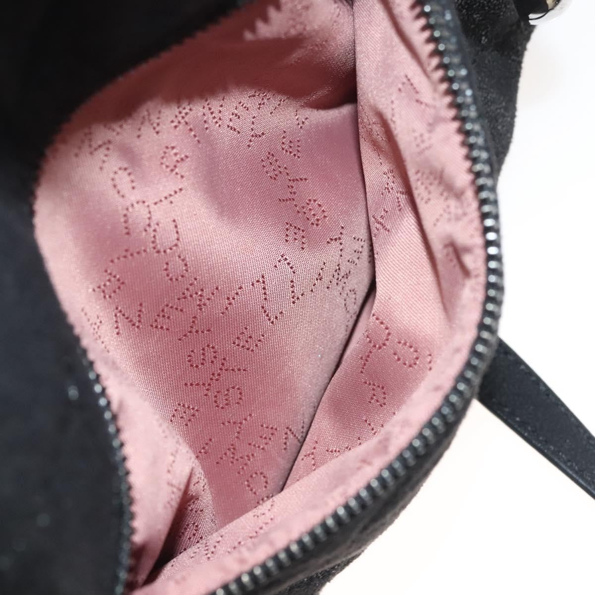 Stella McCartney Falabella Flap Pocket Backpack Shaggy Deer, BLACK, SUEDE, Backpack