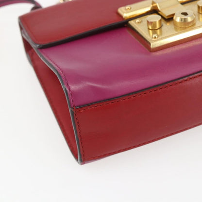 Gucci Padlock Shoulder Bag Leather, RED, LEATHER, Shoulder bag