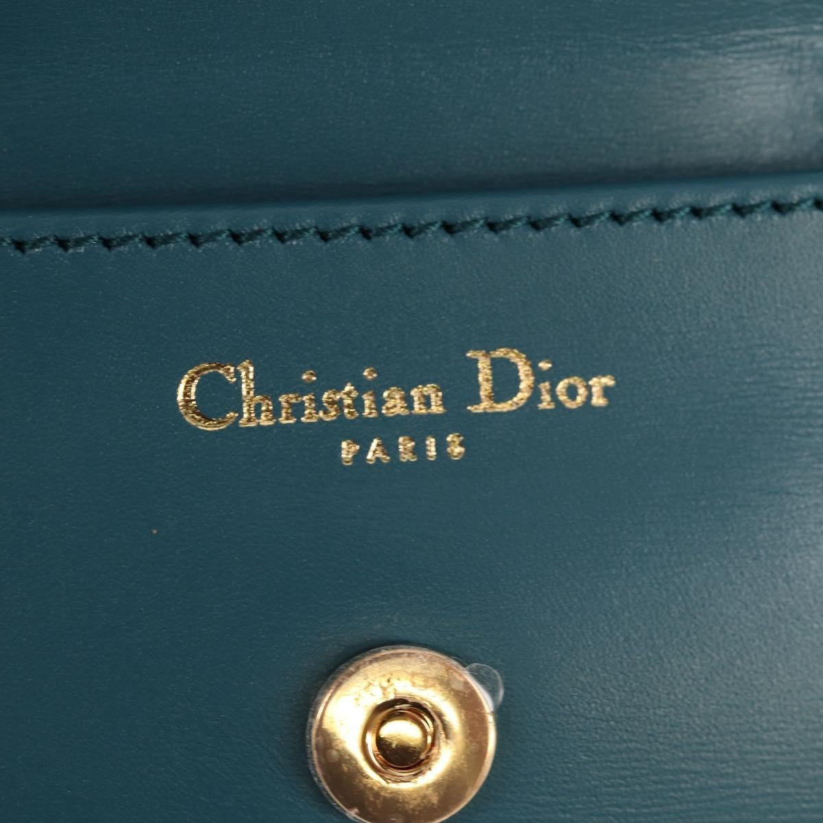 Christian Dior DiorDouble Chain Bag Leather, BLUE, LEATHER, Shoulder bag
