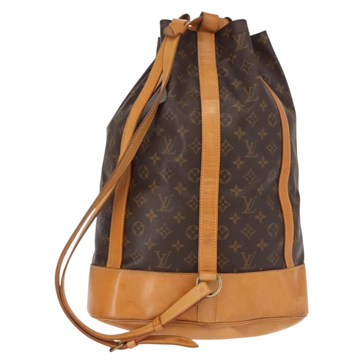 Louis Vuitton Randonnee Backpack Monogram Canvas, BROWN, CANVAS, Backpack