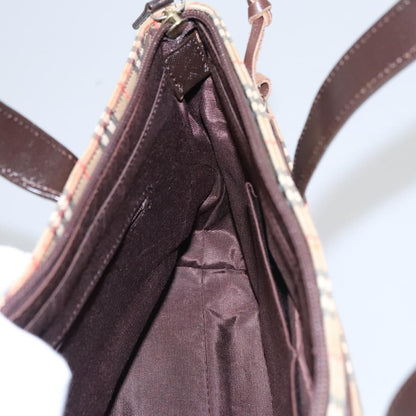 Burberry Nova Handbag Check Pattern, BEIGE, CANVAS, Handbag