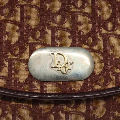 Christian Dior Vintage Trotter Flap Shoulder Bag Canvas, RED, CANVAS, Shoulder bag