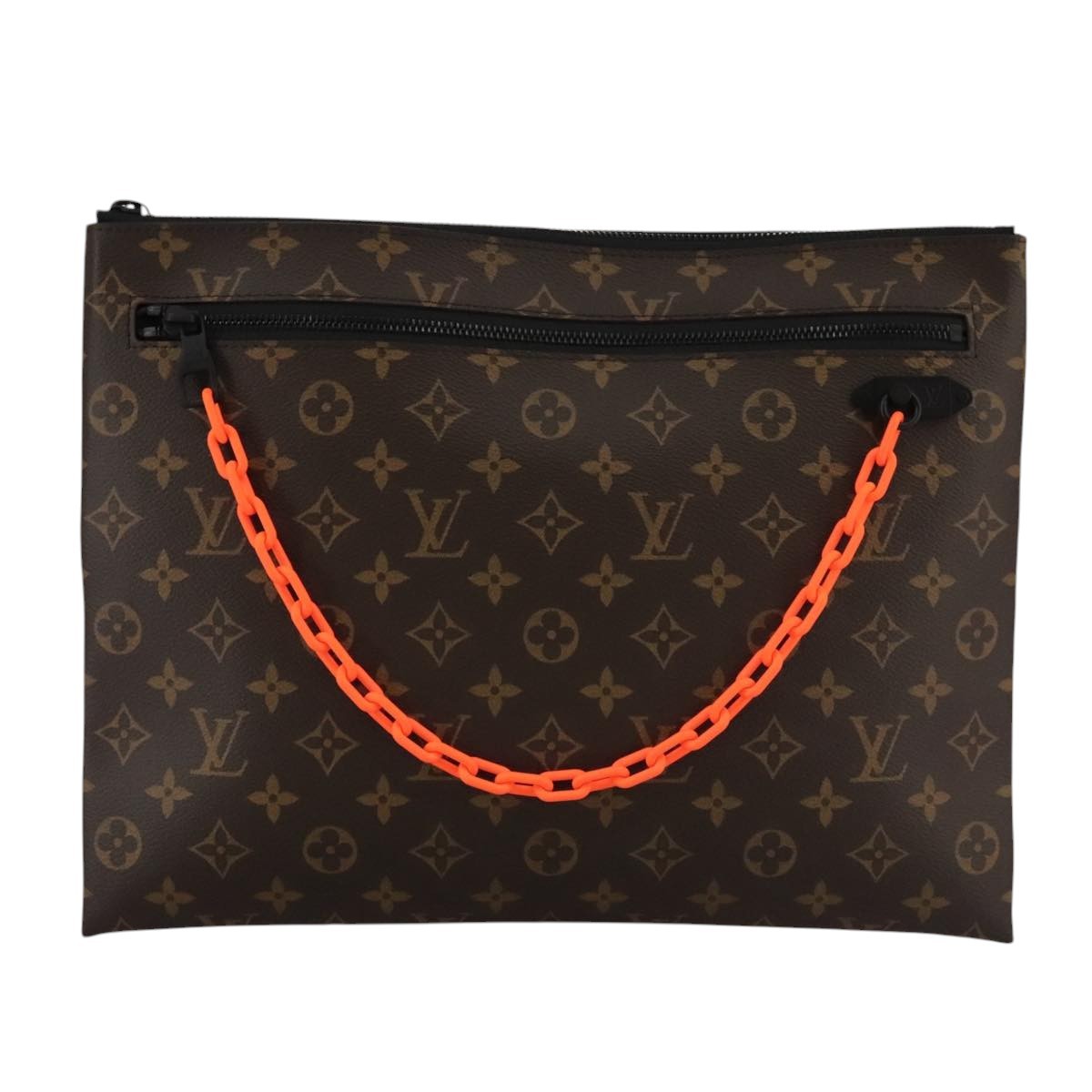 Louis Vuitton Solar Ray A4 Pouch Monogram Canvas, BROWN, CANVAS, Clutche & pouche