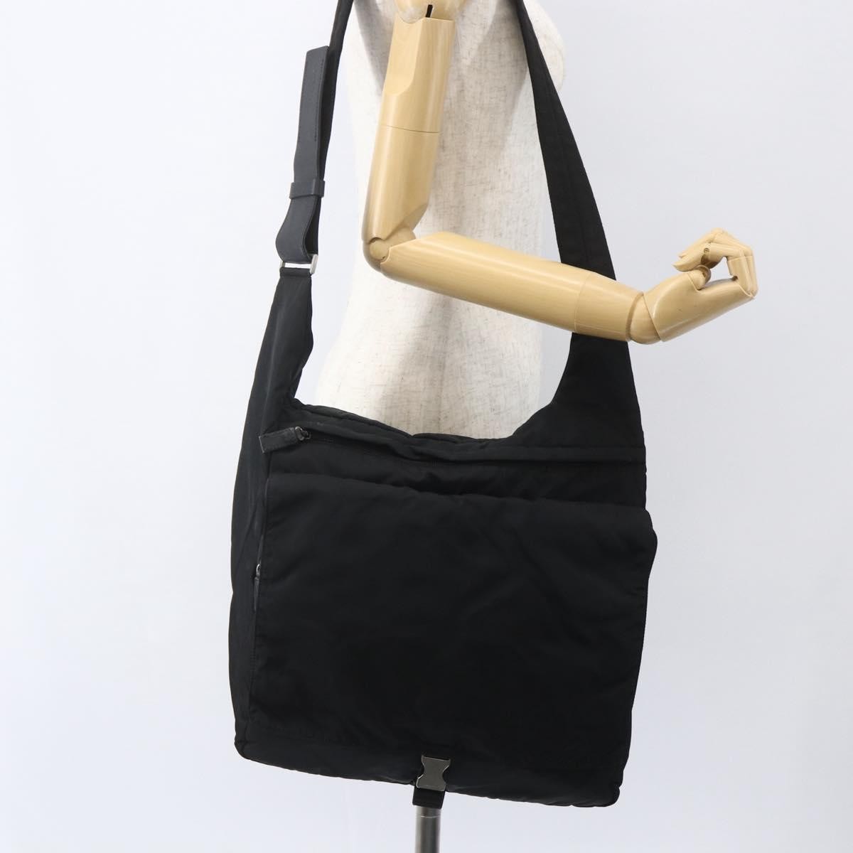 Prada Vintage Shoulder Bag Tessuto, BLACK, NYLON, Shoulder bag