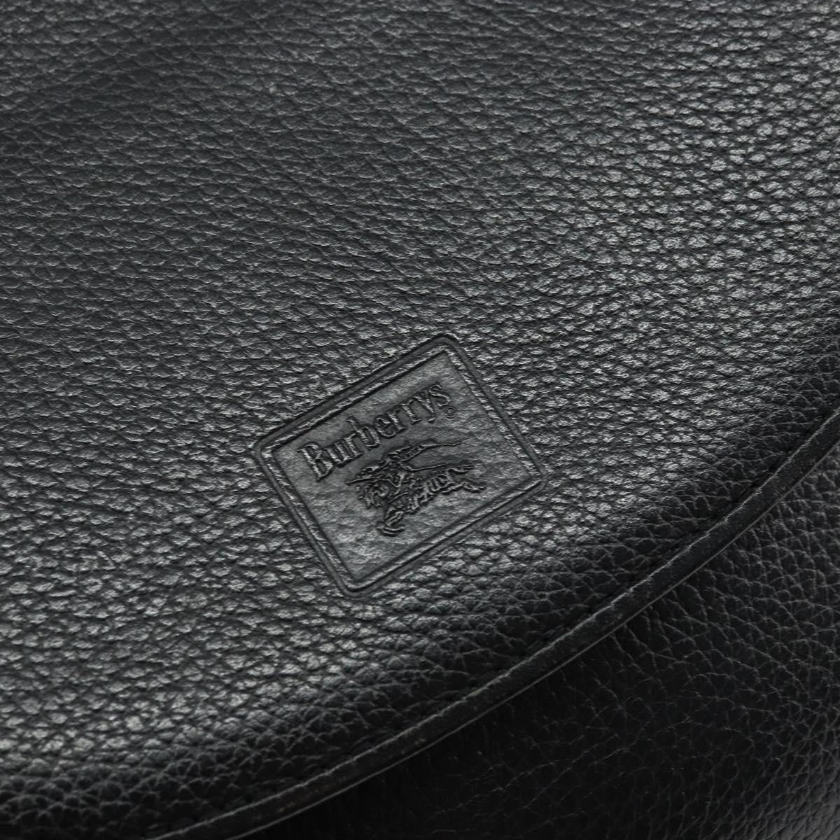 Burberry Vintage Shoulder Bag Leather, BLACK, LEATHER, Shoulder bag