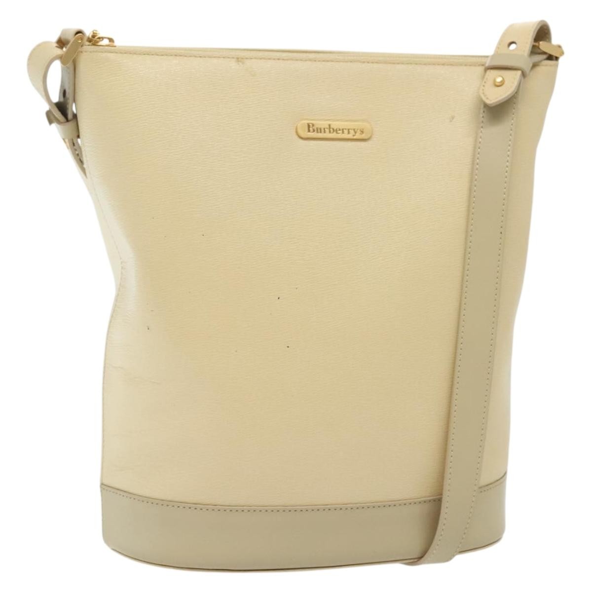Burberry Shoulder Bag Leather, BEIGE, LEATHER, Shoulder bag