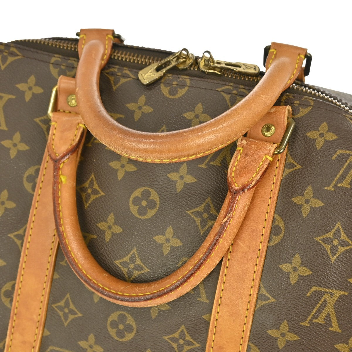 Louis Vuitton Keepall Bag Monogram Canvas, BROWN, CANVAS, Travel bag
