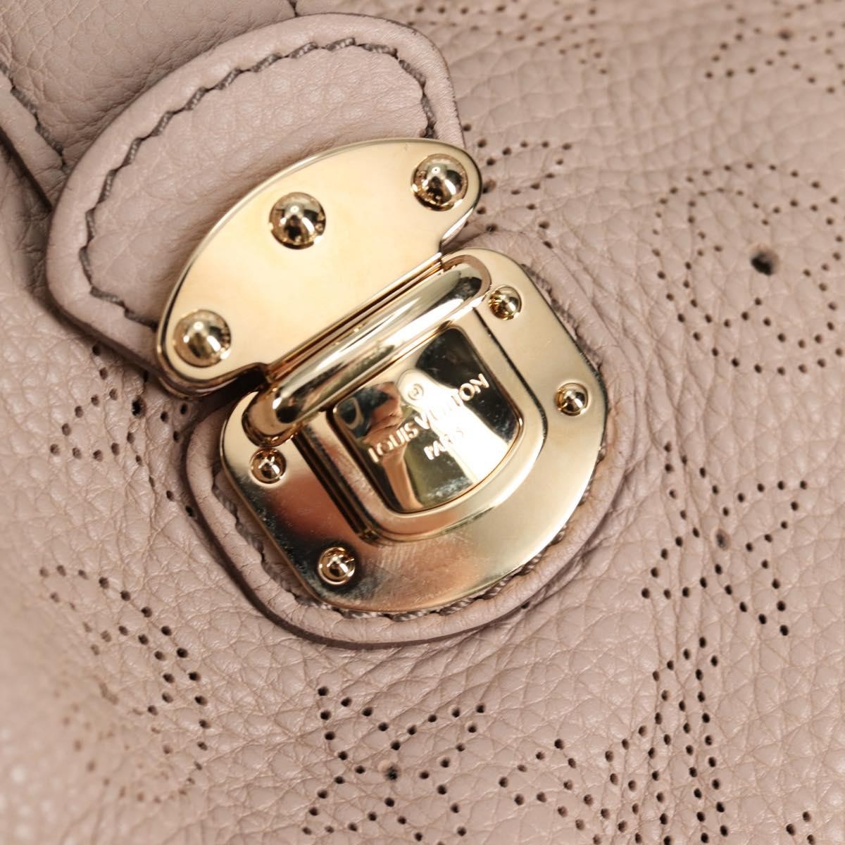 Louis Vuitton XL Hobo Mahina Leather, BEIGE, LEATHER, Tote bag