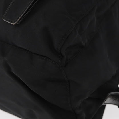 Prada Double Front Pocket Backpack Tessuto, BLACK, NYLON, Backpack