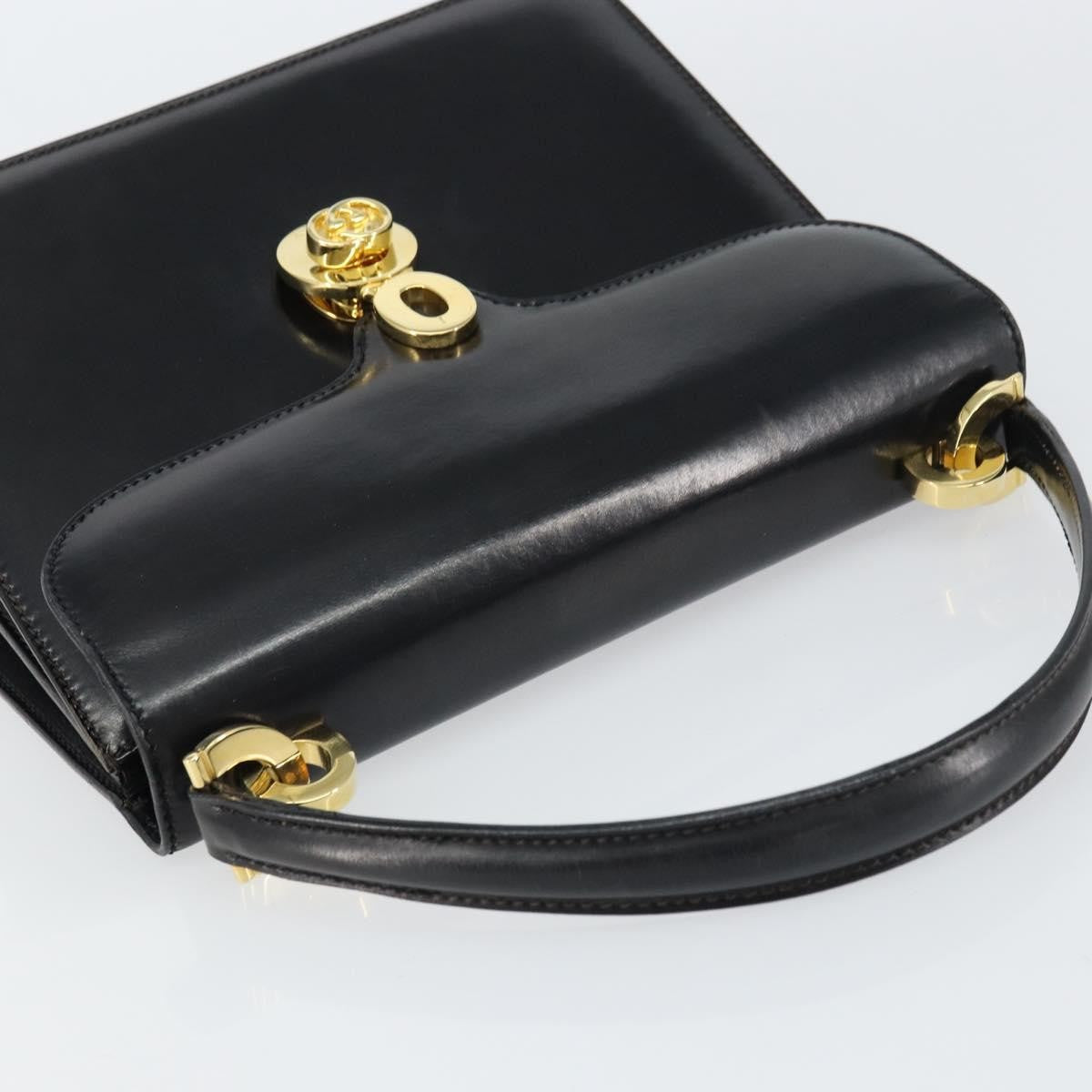 Gucci Vintage Handbag Leather, BLACK, LEATHER, Handbag