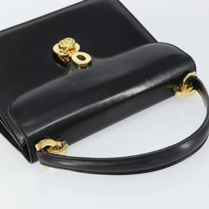 Gucci Vintage Handbag Leather, BLACK, LEATHER, Handbag