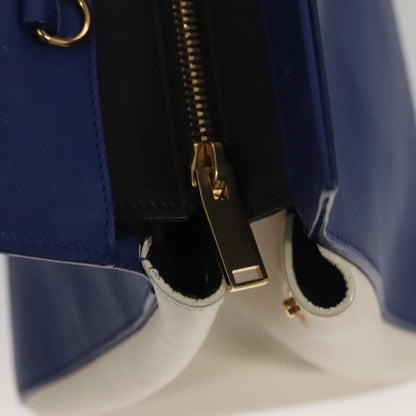 Saint Laurent Rive Gauche Cabas Leather, BLUE, LEATHER, Handbag