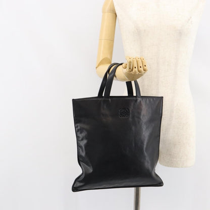 Loewe Vintage Anagram Tote Leather, BLACK, LEATHER, Tote bag