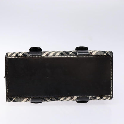 Burberry Belted handle handbag Nova check canvas, BLACK, CANVAS, Handbag