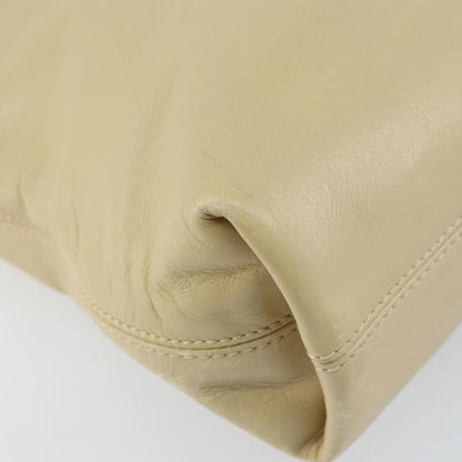 Chanel Vintage CC Logo Tote Leather, BEIGE, LEATHER, Tote bag