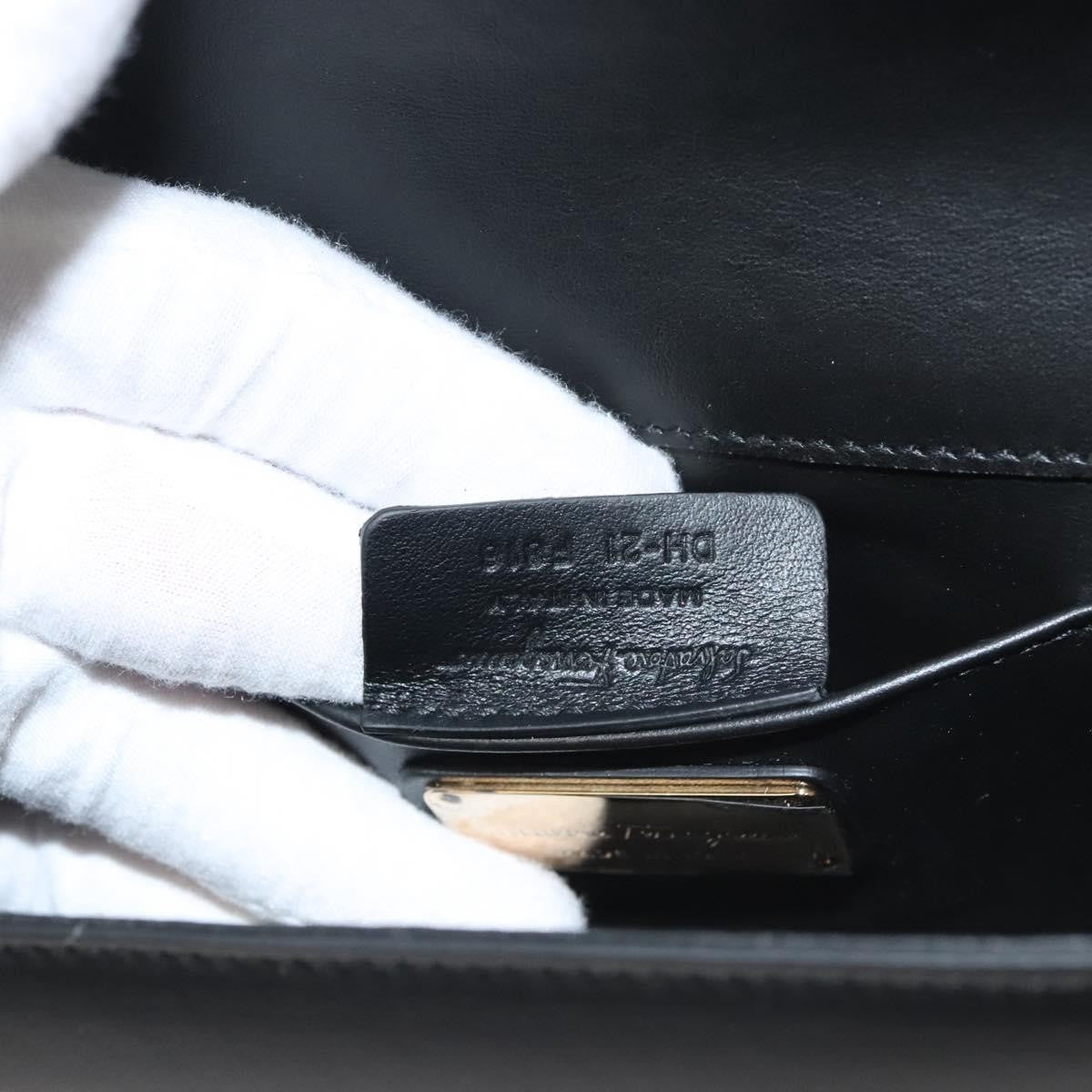 Salvatore Ferragamo Thalia Shoulder Bag Leather, BLACK, LEATHER, Shoulder bag