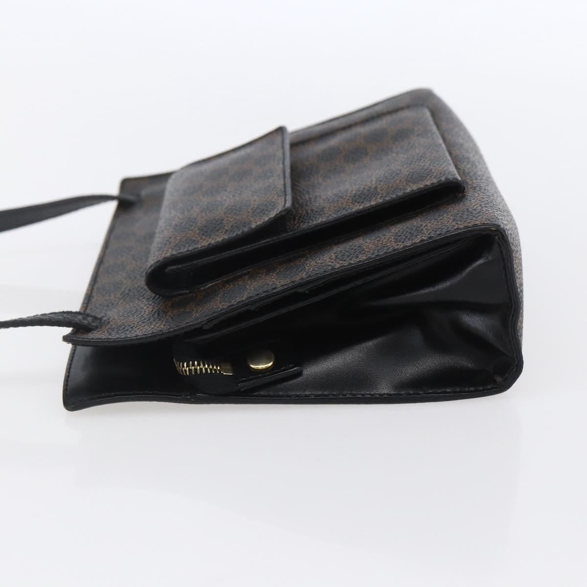 Celine Vintage Macadam Shoulder Bag Canvas, BLACK, CANVAS, Shoulder bag