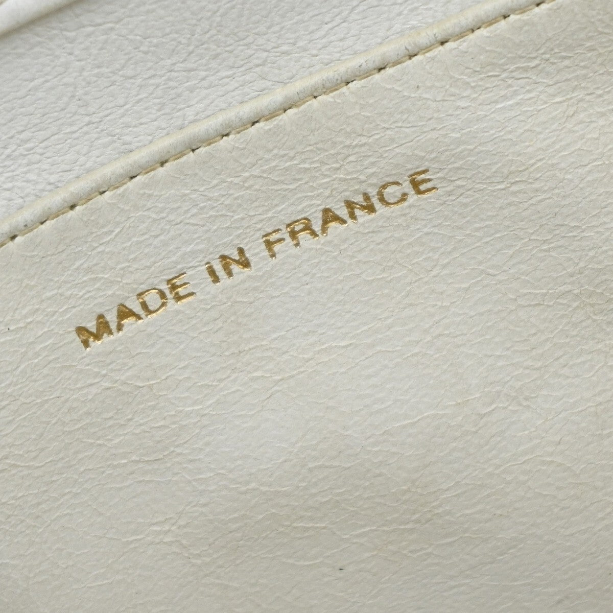 Chanel Vintage Grand Shopping Tote Quilted Calfskin, WHITE, LEATHER, Tote bag