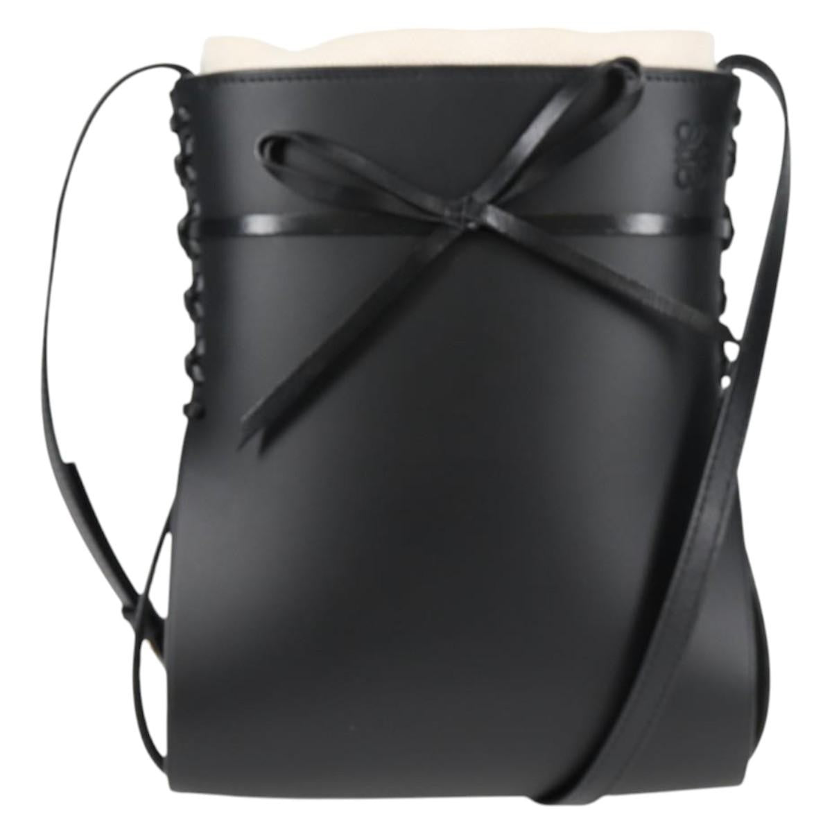 Loewe Ikebana Crossbody Bag Leather, BLACK, LEATHER, Crossbody bag