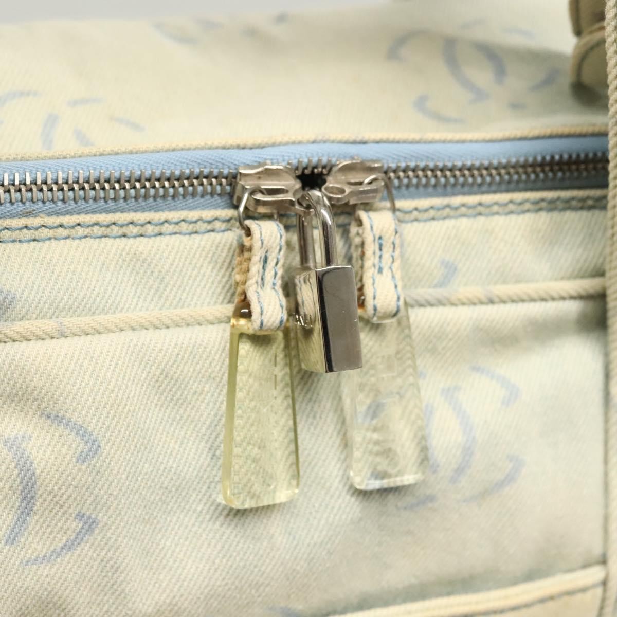 Chanel Zip Around Travel Bag Denim, BLUE, DENIM_JEANS, Travel bag