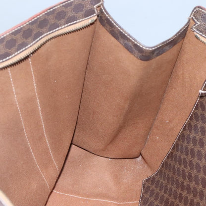 Celine Vintage Macadam Shopper Tote Coated Canvas, BROWN, CANVAS, Tote bag