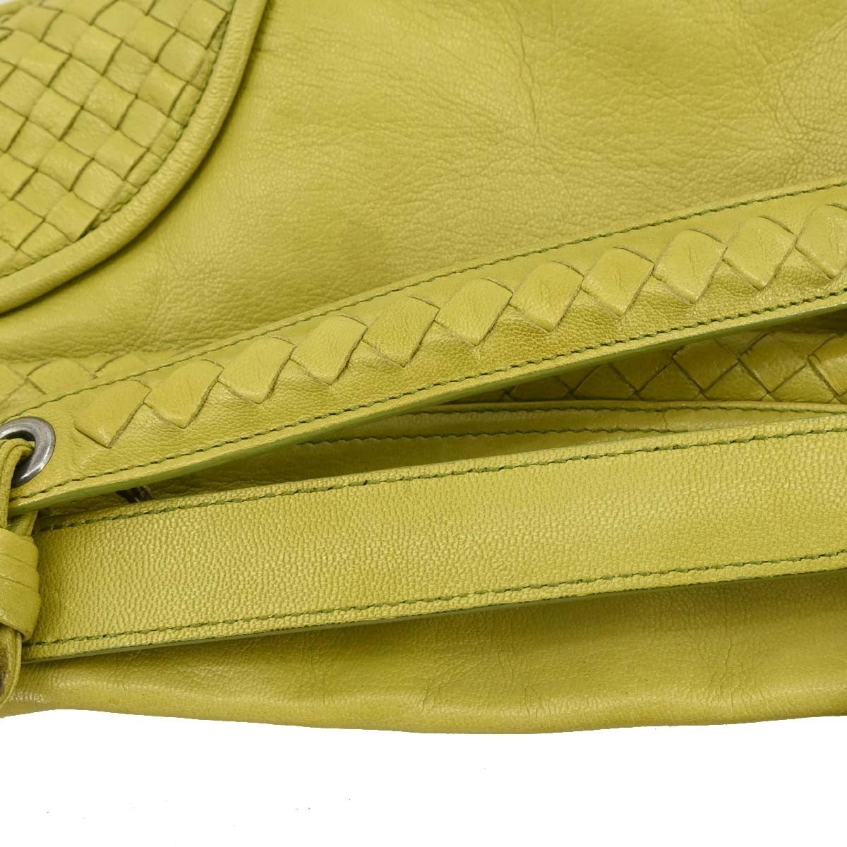 Bottega Veneta Intrecciato Shoulder bag Leather, GREEN, LEATHER, Shoulder bag