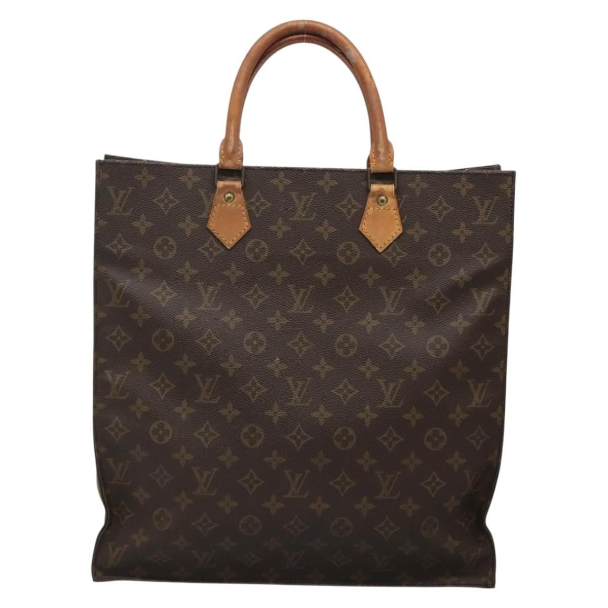 Louis Vuitton Sac Plat Bag Monogram Canvas, BROWN, CANVAS, Handbag