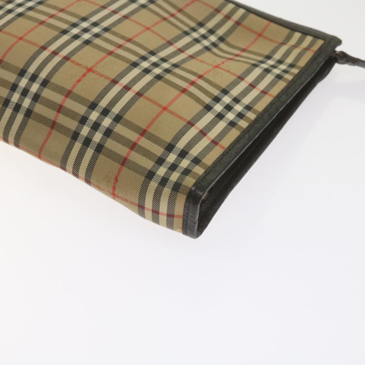 Burberry Nova check Pochette Canvas, BEIGE, CANVAS, Clutche & pouche