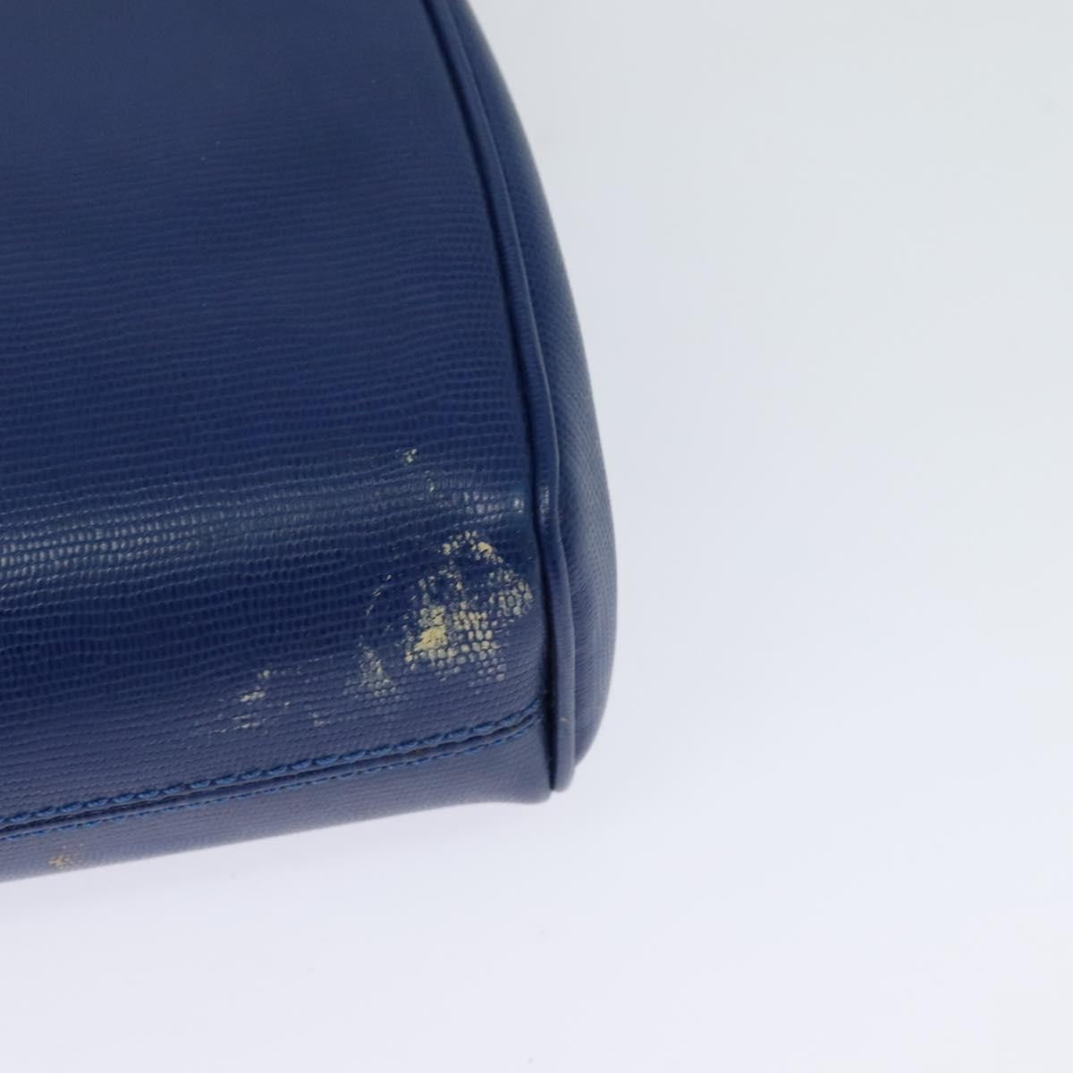 Celine Vintage Circle Logo Crossbody Bag Leather, BLUE, LEATHER, Crossbody bag