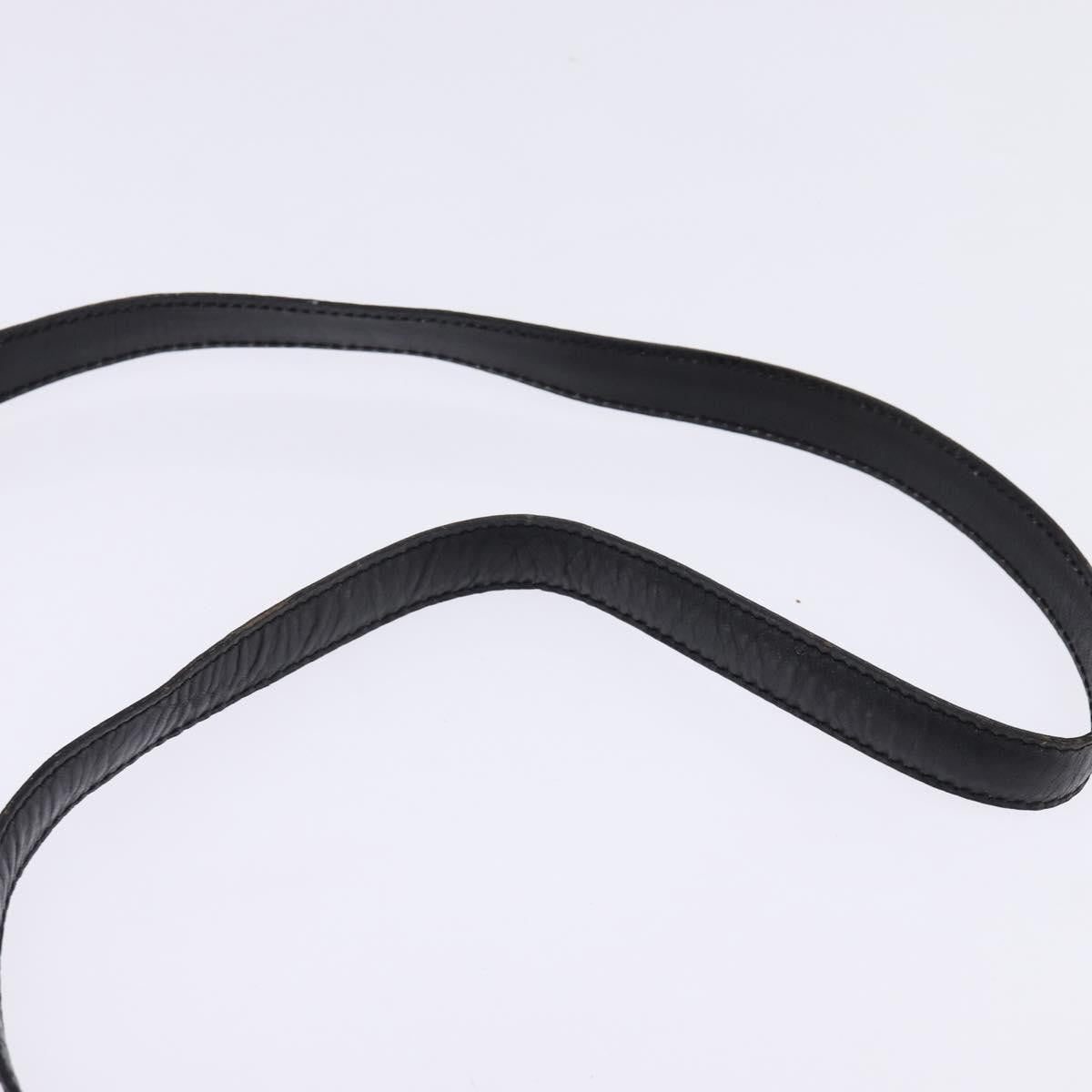 Celine Vintage Triomphe Shoulder Bag Leather, BLACK, LEATHER, Shoulder bag