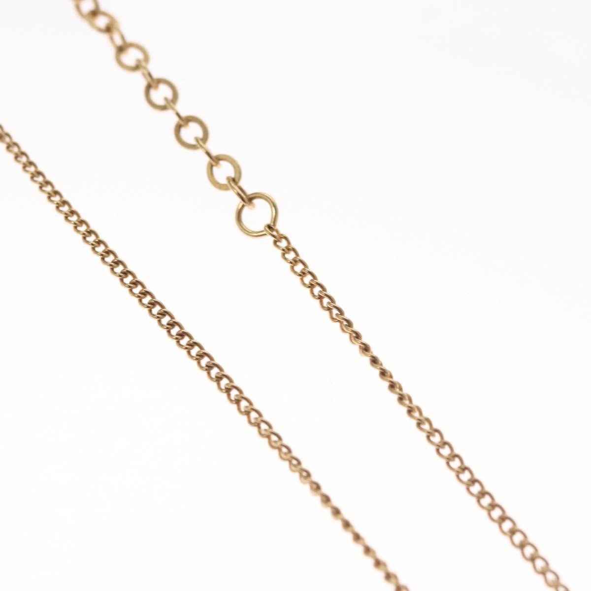 Christian Dior Logo Heart Pendant Necklace Metal, GOLD, METAL, Necklace