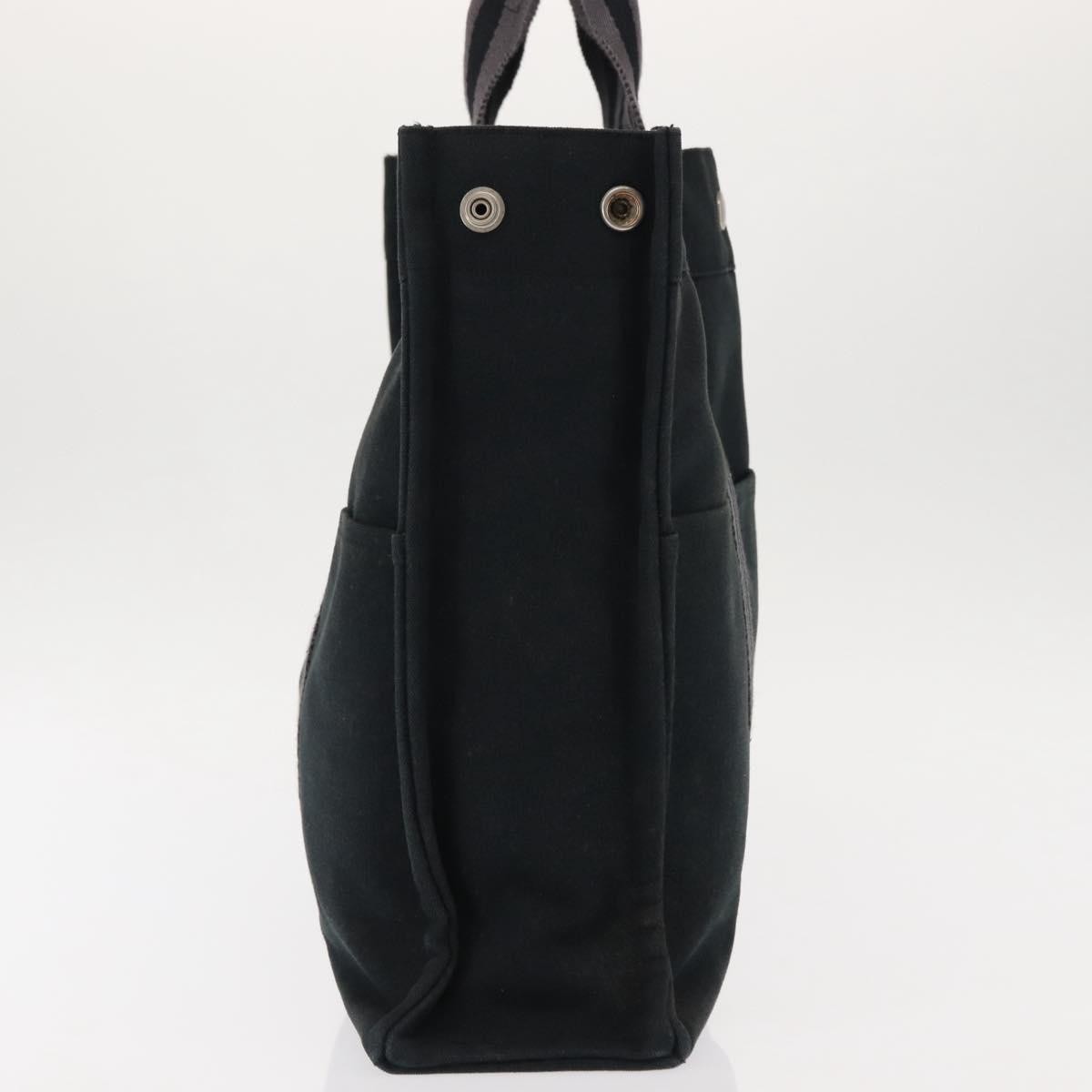 Hermes Fourre Tout Tote Canvas, BLACK, CANVAS, Tote bag