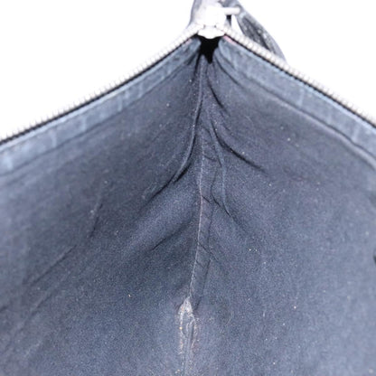 Balenciaga Everyday Logo Pouch Printed Leather, BLACK, LEATHER, Clutche & pouche