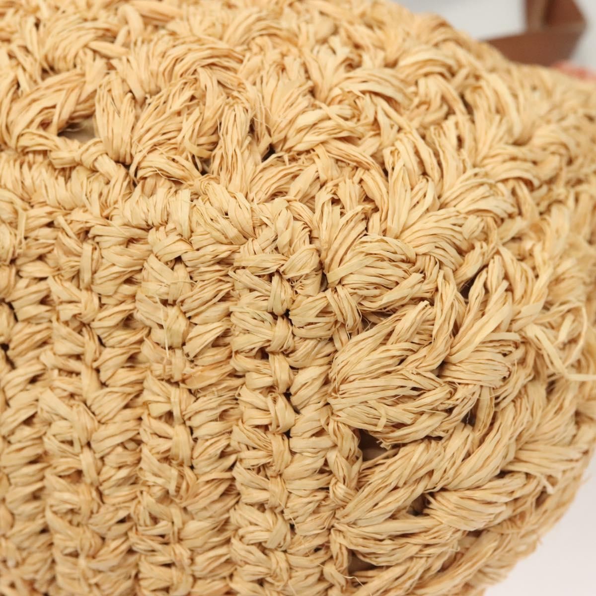 Chanel Mademoiselle Lock Tote Woven Straw, BEIGE, LEATHER, Shoulder bag