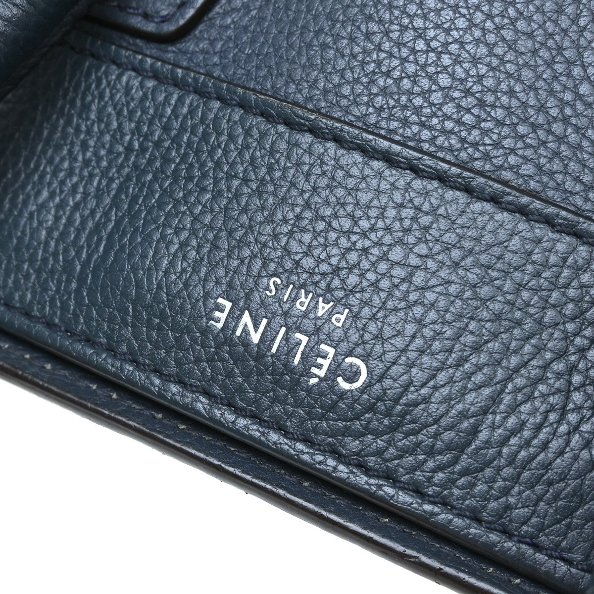 Celine Luggage Bag Smooth Leather, Blue, Leather, Tote Bag