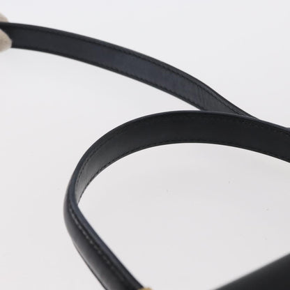 Salvatore Ferragamo Gancini handbag Leather, BLACK, LEATHER, Handbag