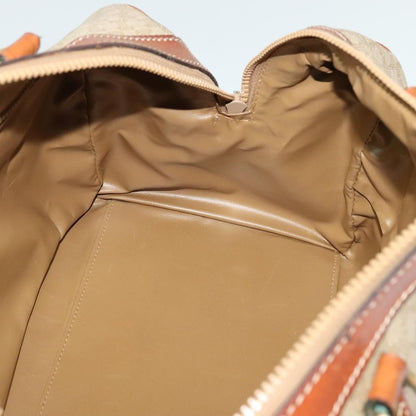 Celine Vintage Duffle Bag Macadam Coated Canvas, BEIGE, CANVAS, Travel bag